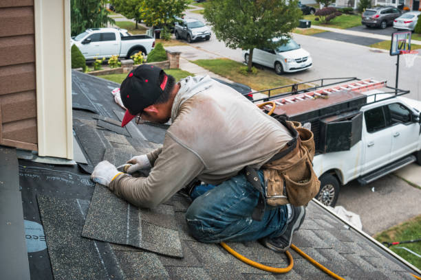 Professional Roof Installation technician working in Glen Cove, NY
